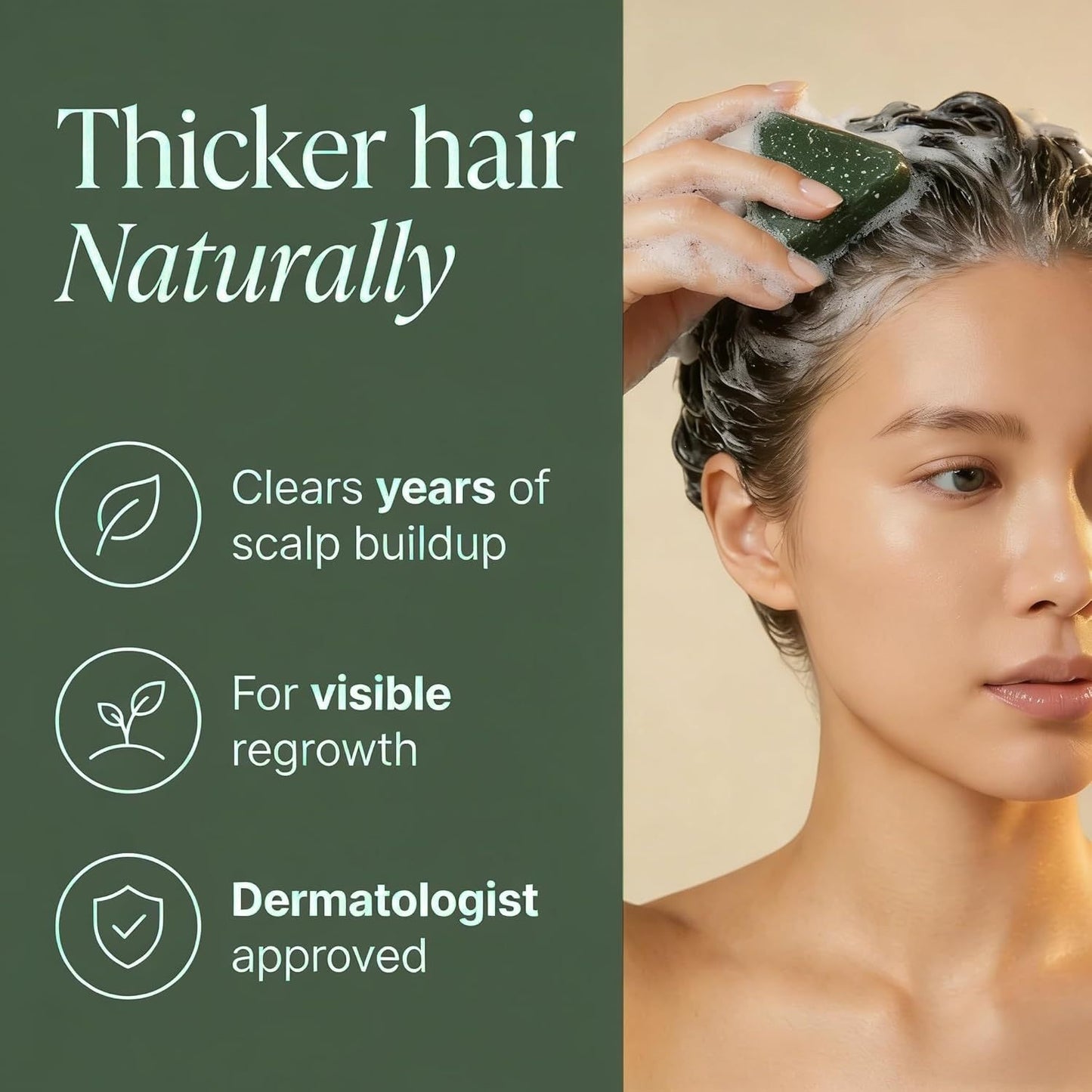 Anti-Hair Loss Shampoo Bar Usman Grass and Platycladus Arborvitae Leaf